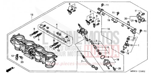 THROTTLE BODY CBR600F1 de 2001